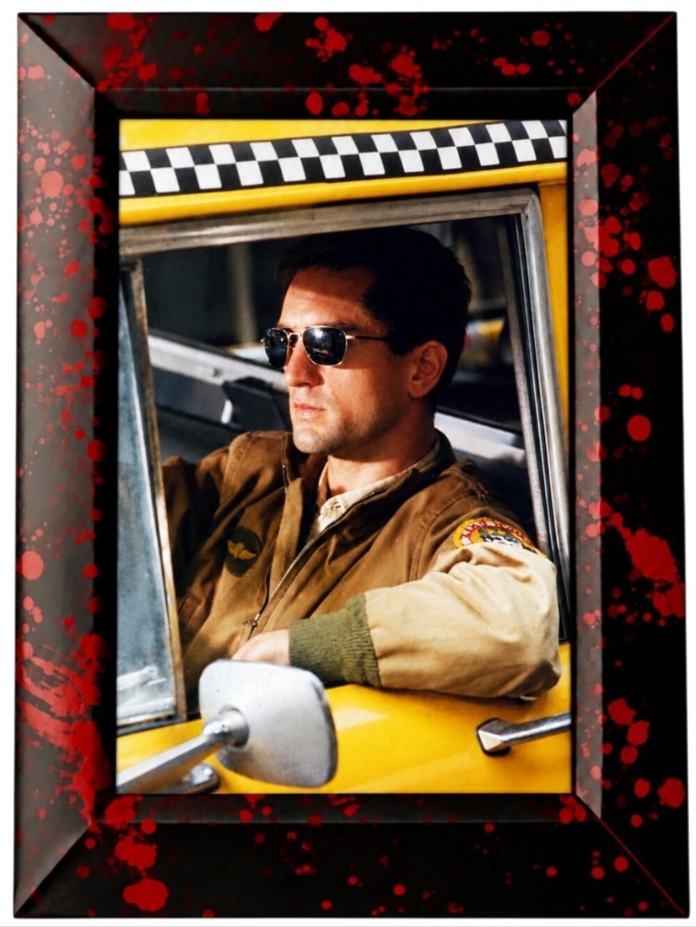 Vintage Nyc Bloody Taxi Driver New York Killer Crime Halloween Framed Art Print